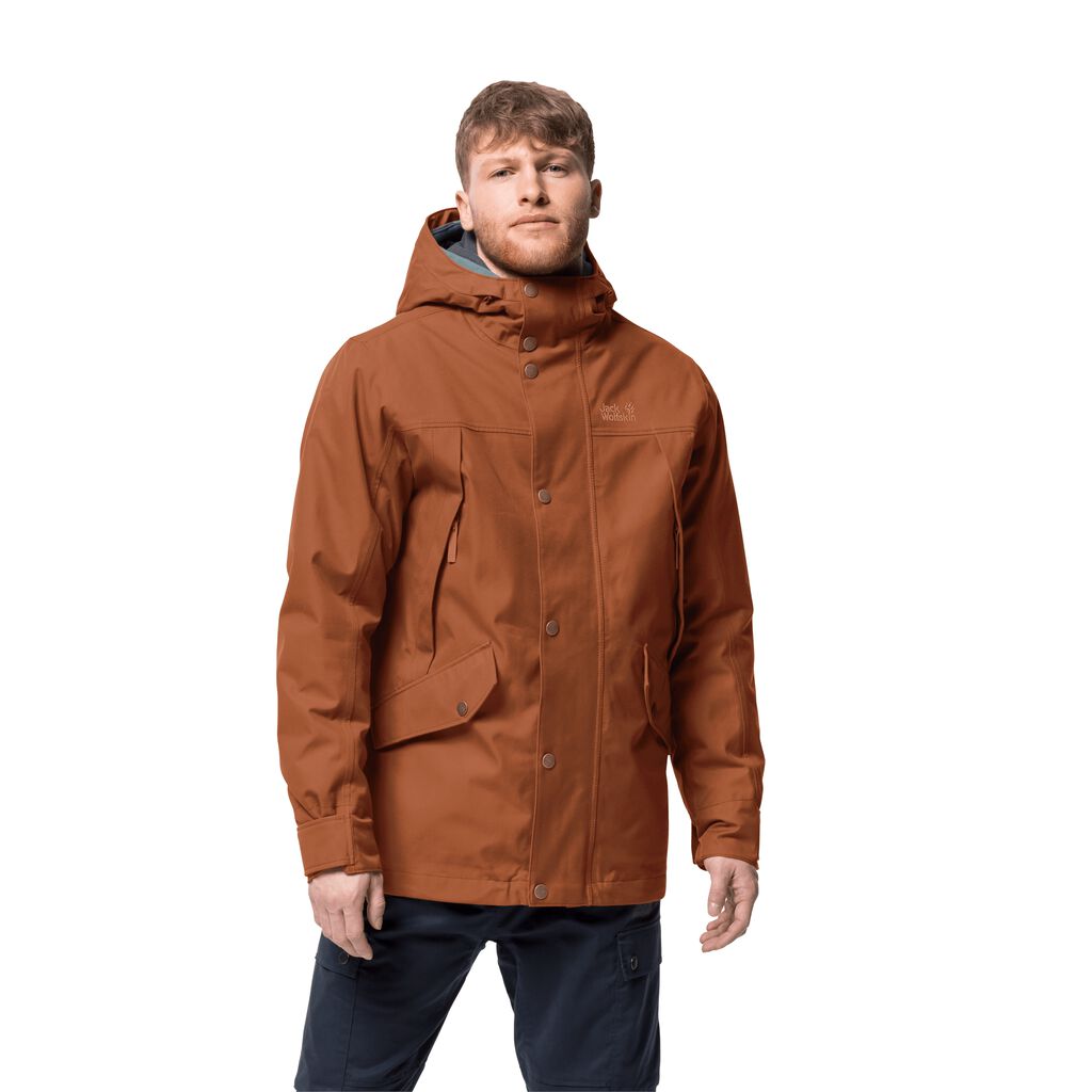 Jack Wolfskin CLIFTON HILL Vestes Homme Cuivre - EQVKBGD-60